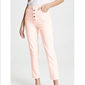 $42 J Brand Heather High Rise Button Jeans Pink